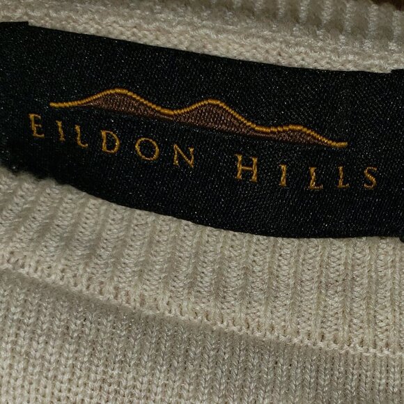 EILDON HILLS Men's Oatmeal Crew Neck Sweater - M - Picture 5 of 5